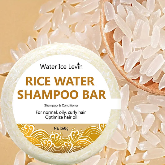Organic Rice Shampoo Soap Bar Oil Free Conditioning Soap Rice Water Protein Nourishing Anti-Loss Hair Hair Growth Soap Bar 60G
