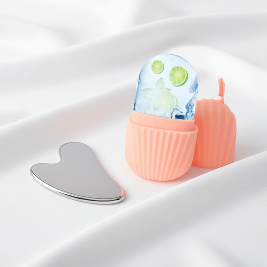 Kit de rodillo de hielo facial Radiant Glow de 3 piezas